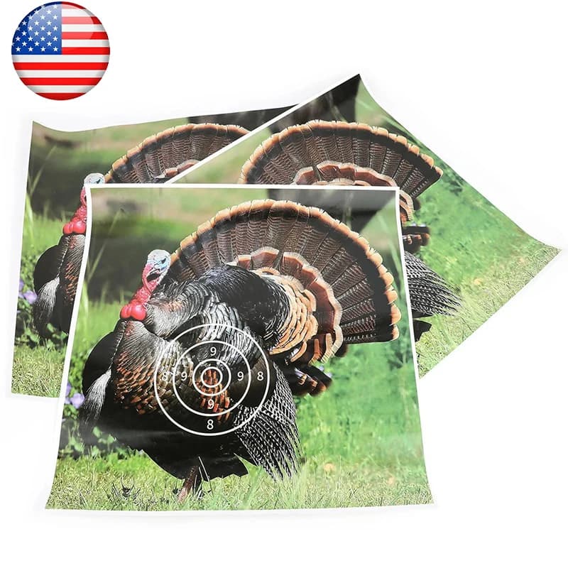 10pcs Archery Turkey Target Paper 40*40cm Coated Paper for Bow and Arrow Aiming Shooting Hunting Bow Accessories