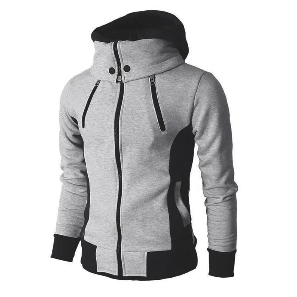 Fashionable Autumn Men's Jacket with Hinge Random Bomber Jacket Fleece Hoodies Collection Scarf Men's Slim fit Men's Clothing Daily