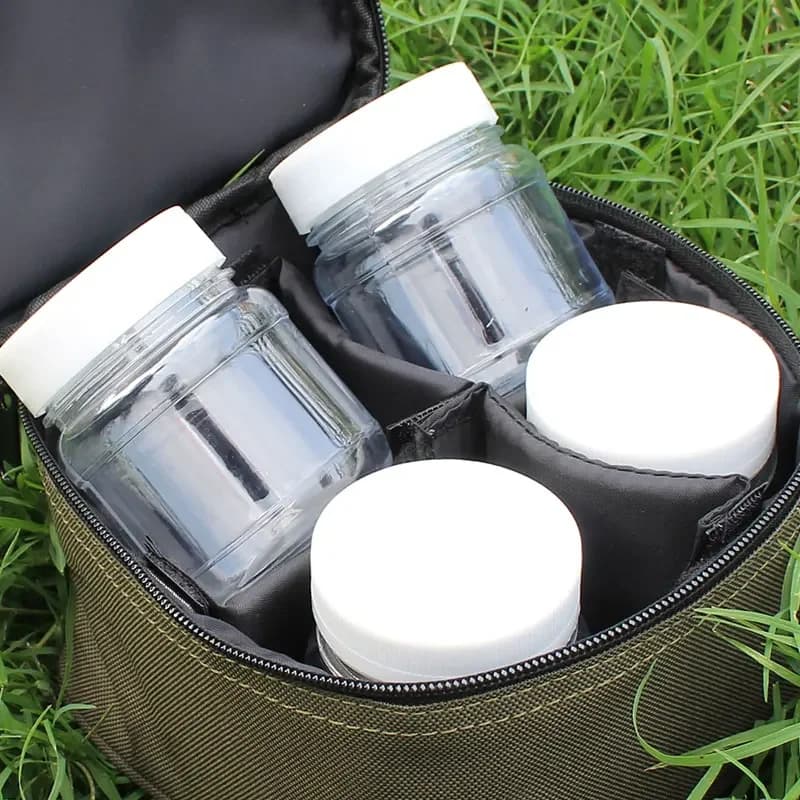 Carp Fihsing Hook Bait Storage Bag Organizer with Glog Pot Pouch Pop Up Boilies Carp Bait Tackle Box Bag equipment accessories