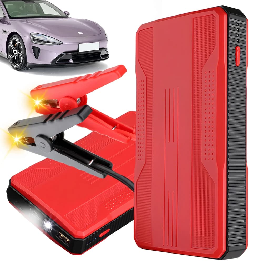 Avviatore di Emergenza Portatile per Auto 20000mAh con Doppia Porta USB e Luce LED di Emergenza, Power Bank per Auto a Benzina 12V