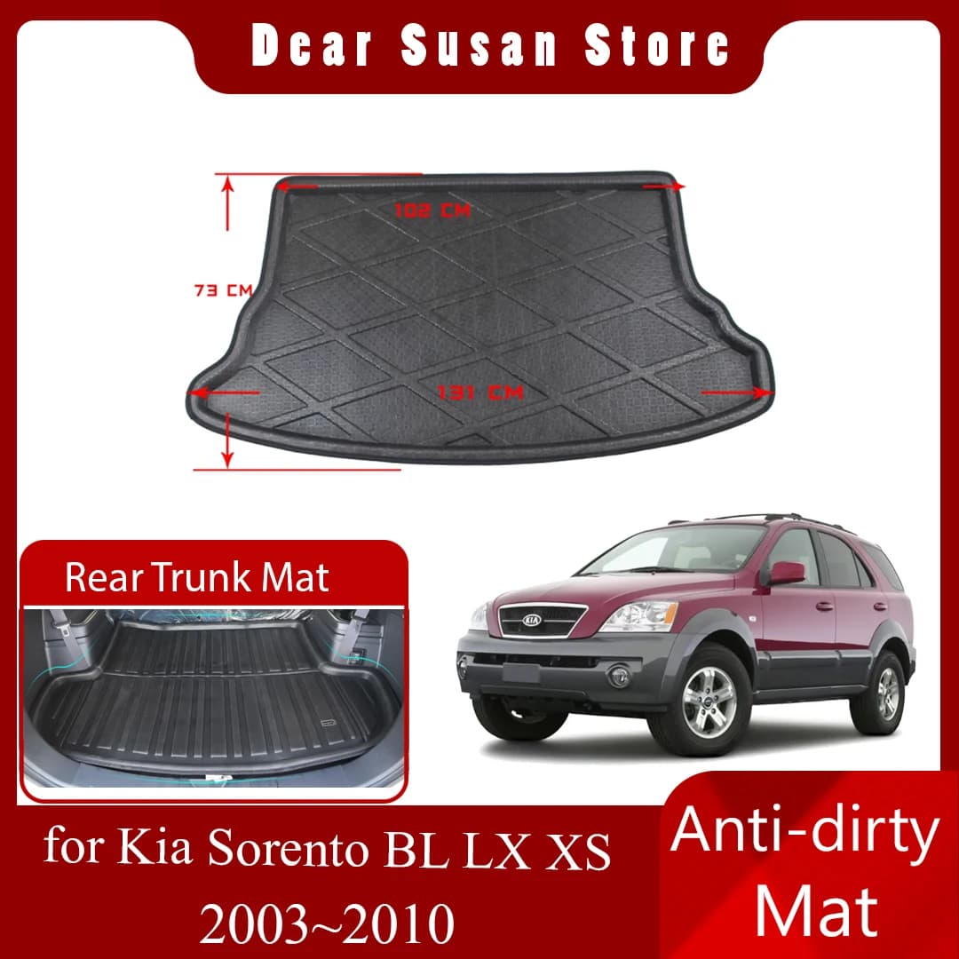 Car Back Luggage Mat for Kia Sorento BL LX XS EX 2003 ~ 2010 2004 2005 2006 2007 2008 2009 waterproof carpet decoration for luggage cover accessories