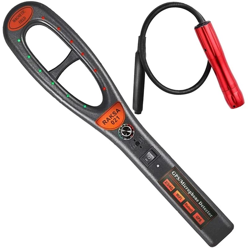 Raksa 021 Scanner di sicurezza portatile rilevatore di segnale GPS per auto Wireless per rilevare segnale RF Wireless e rilevatore di magneti