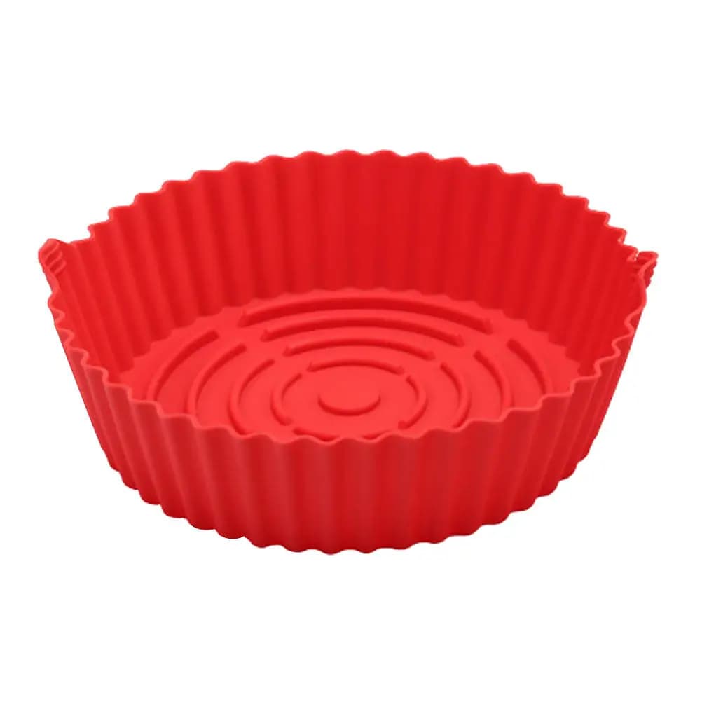 Cestello in Silicone Riutilizzabile per Friggitrice ad Aria, Antiaderente con Doppio Manico, Facile da Pulire