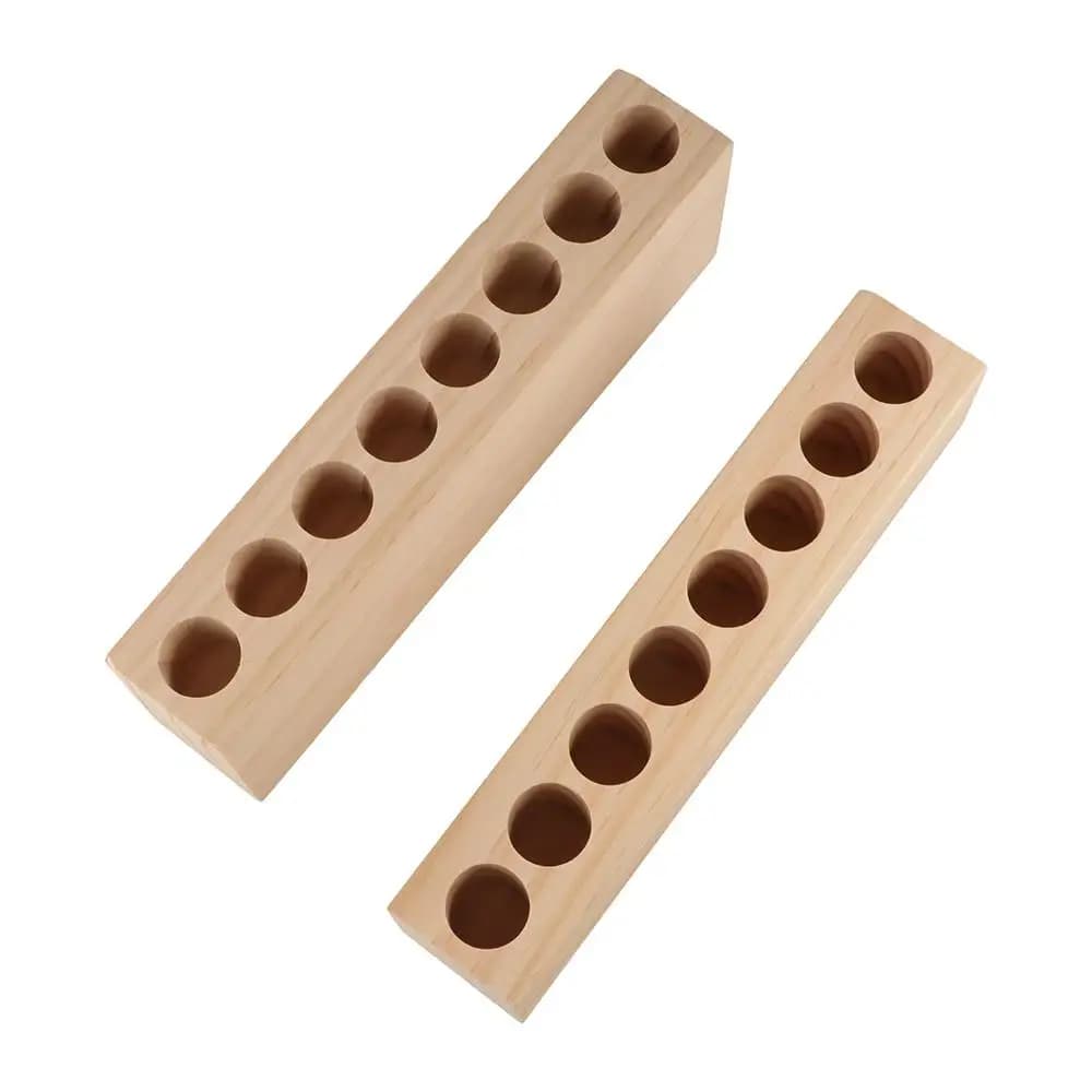 Organizzatore Creativo in Legno per Rossetti, Porta Pennelli da Trucco Portatile per la Casa, Salvaspazio, Uso Versatile, Porta Spazzolini