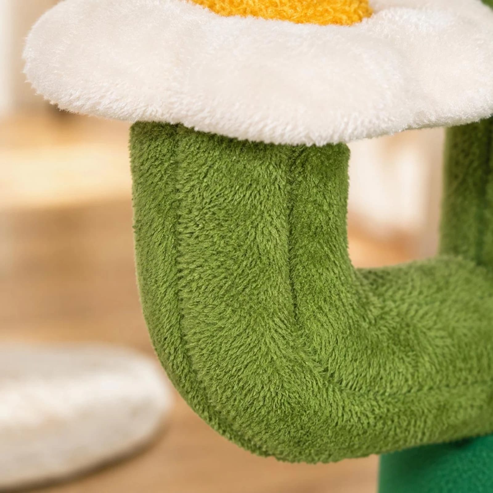 Cactus Kitten Tree Flower-Shaped Cushions Kitten Scratching Post Column Pet Furniture Textured Textile Padded for Indoor Cats