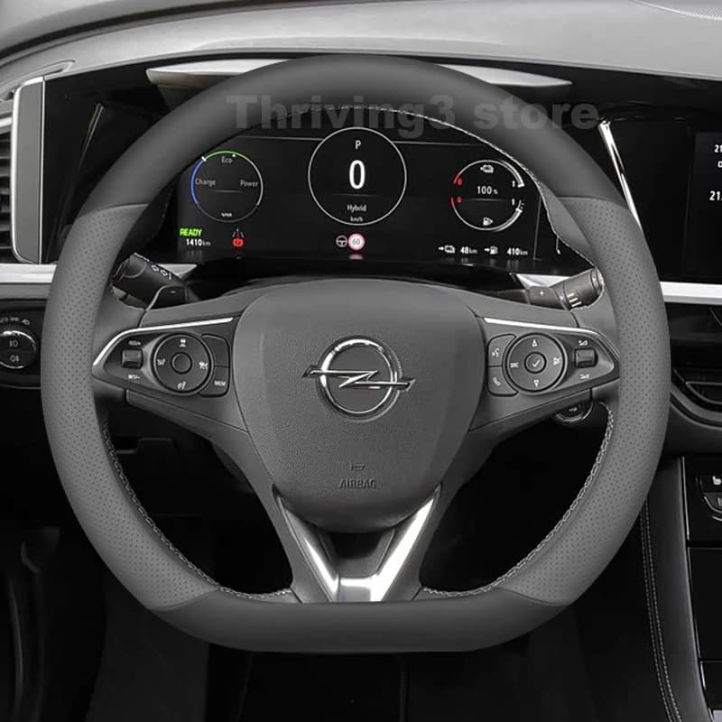 Leather Car Steering Wheel Cover For Opel Grandland GS Hybrid4 GSe Grandland X PHEV 2019-2025 Auto Steering Wheel Accessories