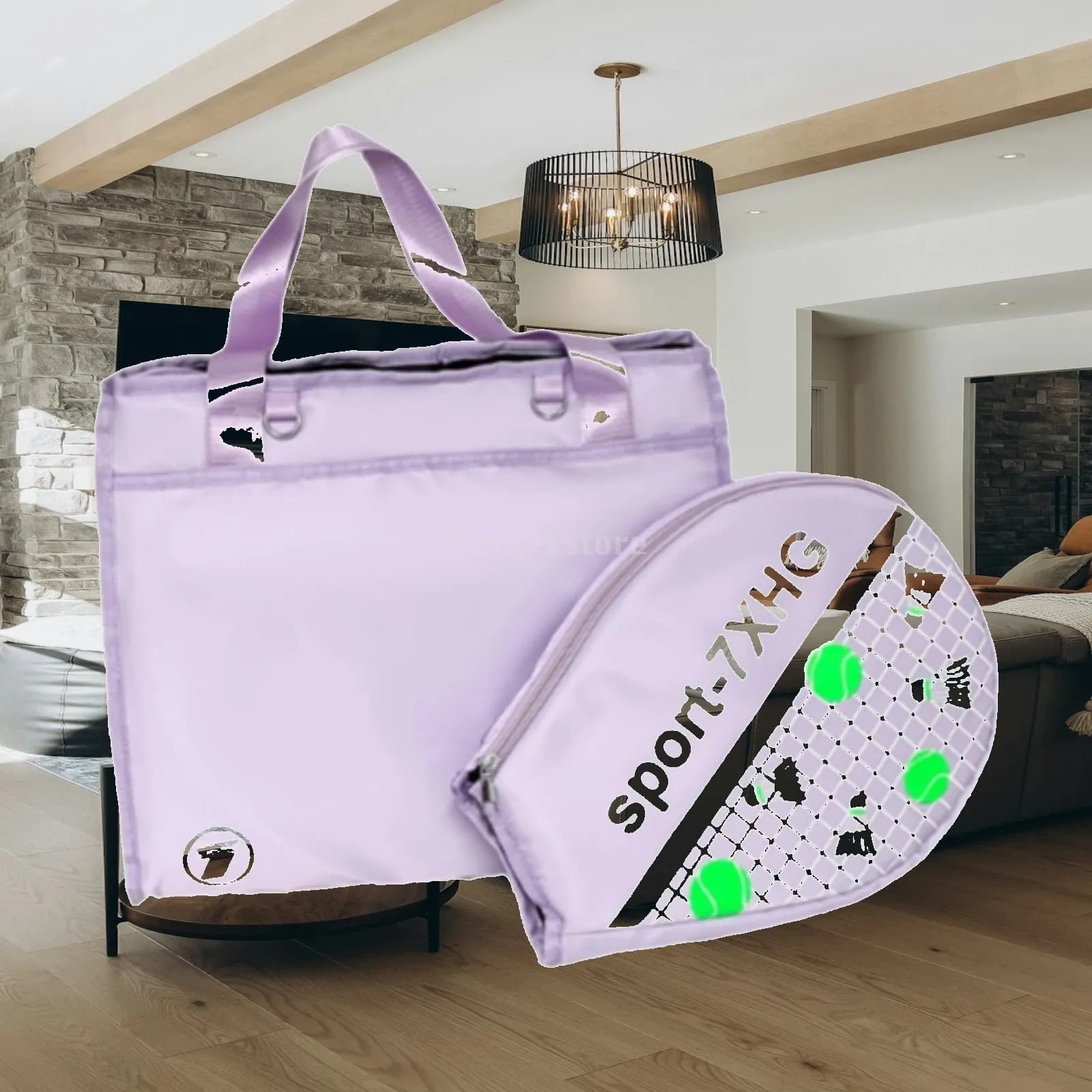 Badminton Bag Tennis Handbag Large Capacity Outdoor Sports Storage Portable Waterproof Oxford Cloth Racquet Carrying Bag