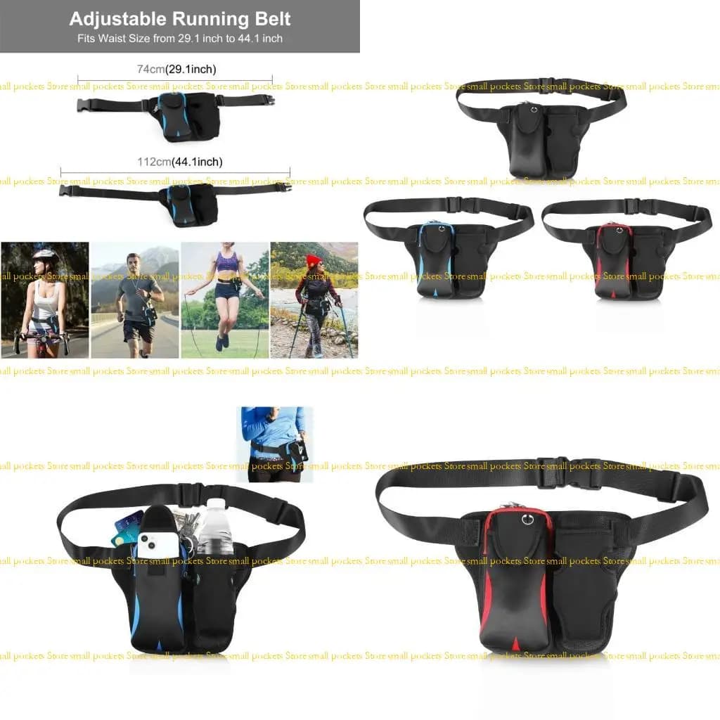 R1WD Hiking Waist with Water Bottle Door For Men Woman Running And Walking With Phone Suitable for