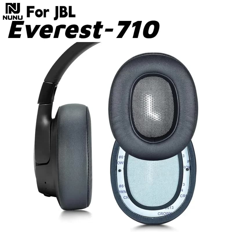 Cuscinetti auricolari di ricambio in morbida schiuma NUNU / Copertura protettiva in silicone con cerniera per la fascia per la testa per cuffie da gioco JBL Everest-710.