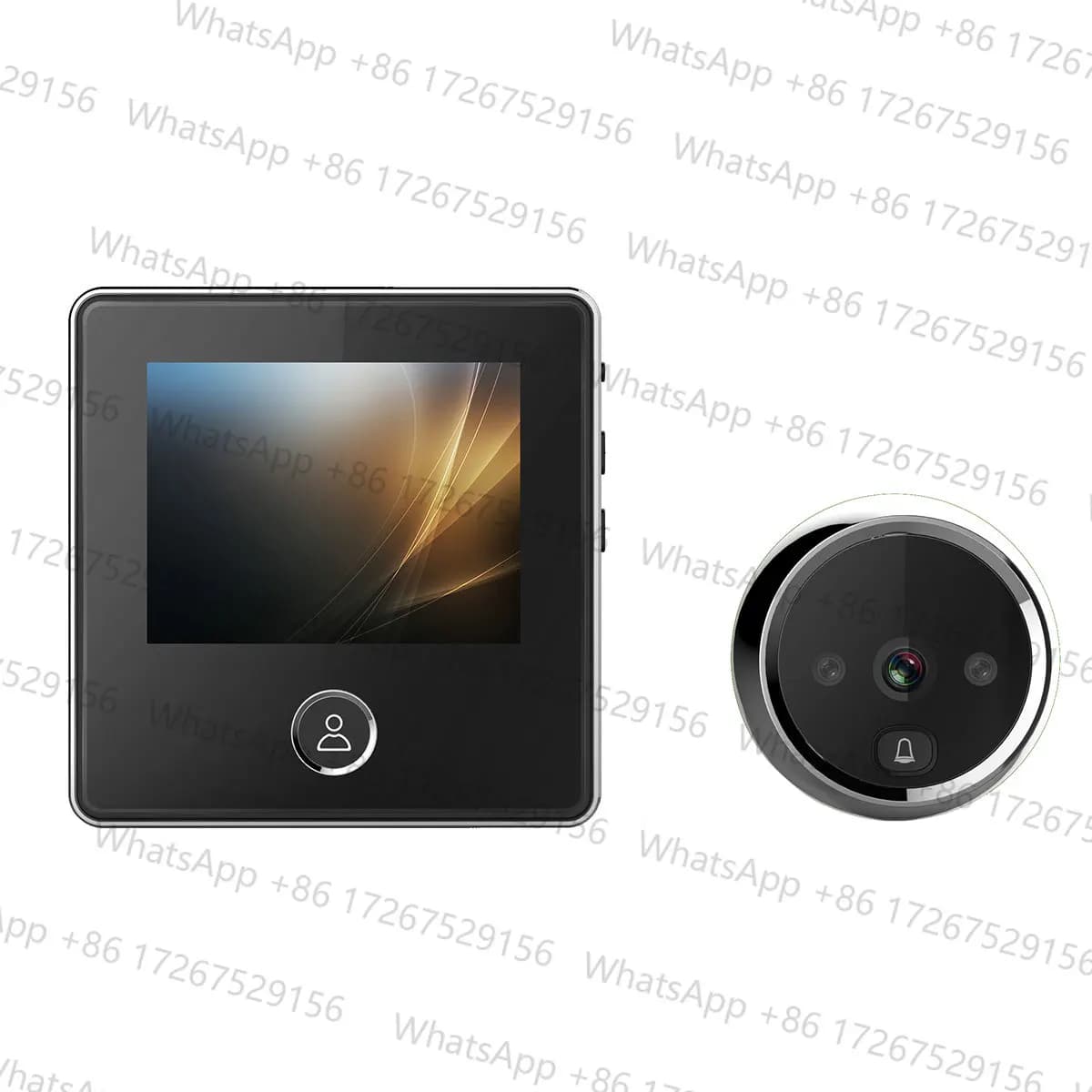 3Inch LCD Display Build-in Battery Video Door Phone Long Time Standby HD 720P Visual Doorbell Peephole Viewer