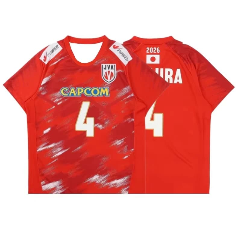 2026 Japan Volleyball Jersey No.12 Print Short Sleeve Quick Dry Athletic T-shirt Volleyball Fan Sport Training Casual Street Top
