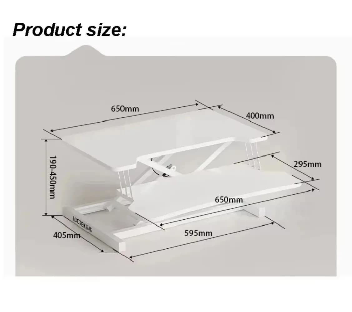 New desktop rack for laptop sitting with notebook/monitor support