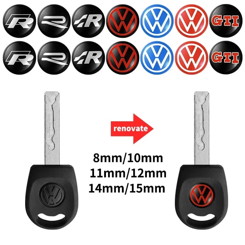 Adesivo chiave auto Portachiavi di controllo automatico Accessori distintivo per Volkswagen Tiguan Bora POLO PASSAT CC Touran GOLF Jetta Arteon