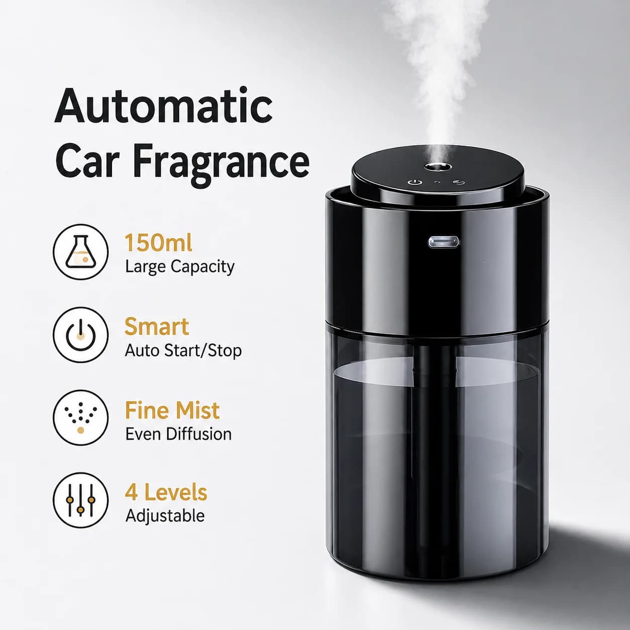 Deodorant for Smart Auto, Air Purifier, Humidifier, Fragrance Diffuser, Delete Odori, Bivalent Decoration for Home and Auto