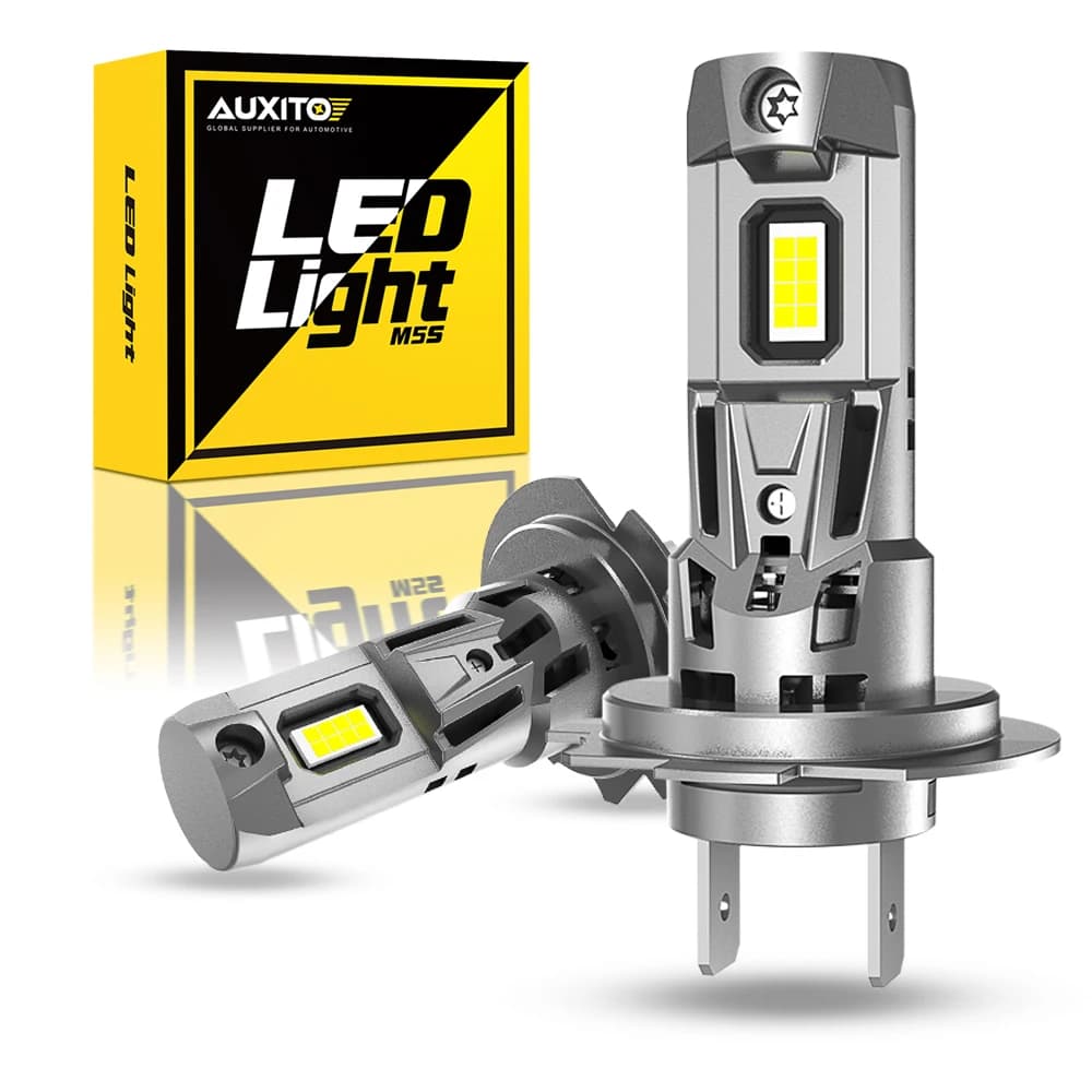 2 pcs AUXITO 22000LM Turbo H7 LED lamp lights Canbus without bulb errors for headlights with super bright headlight fan for Mercedes VW