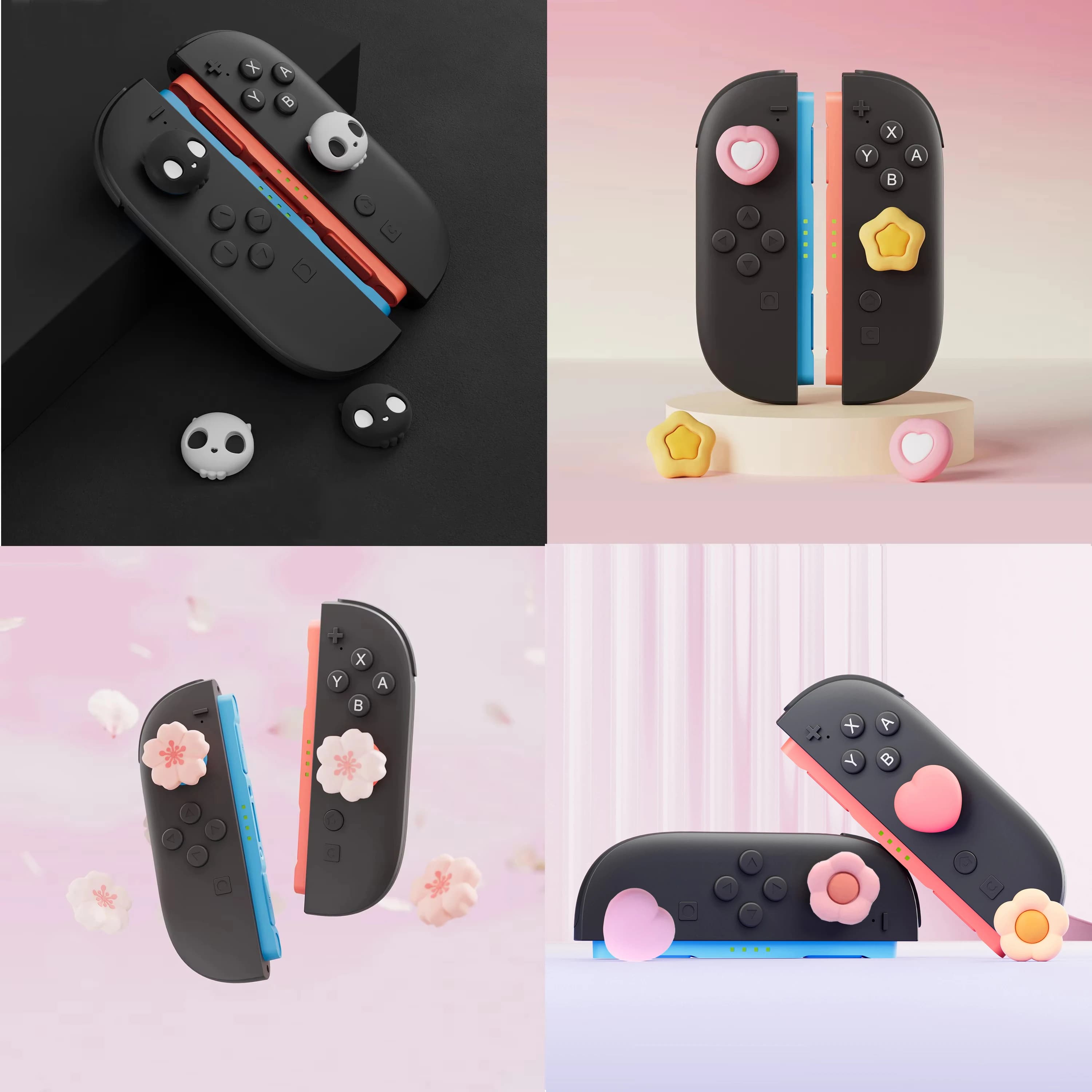 Custodia protettiva in silicone morbido per pollice Stick Grip Cap per Switch 2/oled NS Lite Joy-con Controller NS2 Custodia protettiva Accessori