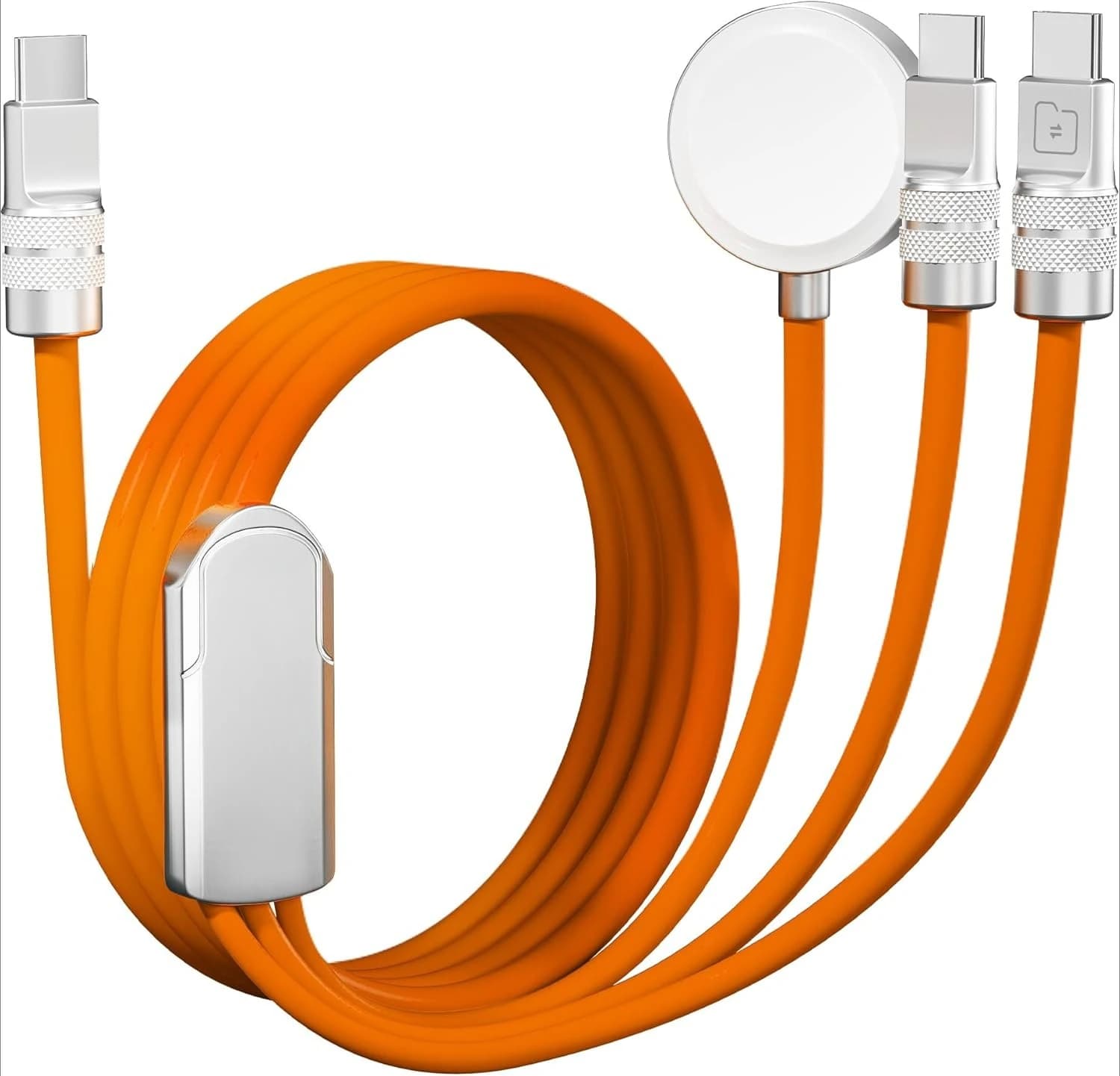 USB Cable C Tri-Flex 3 in 1 for Apple Watch Charger Multiple Silicone Charging Cable 100 W Quick Charging · Factory Direct Sales