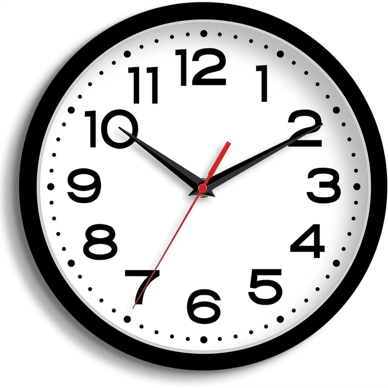 Orologio da Parete Silenzioso Senza Ticchettio 8 Pollici Analogico a Batteria per Aula Soggiorno Ufficio Camera da Letto