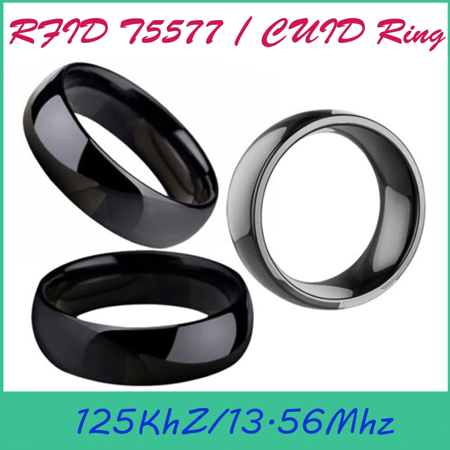 RFID Smart Ring NFC Token riscrivibile 13.56Mhz 1K S50 CUID Gen2 Chiave clone 125Khz T5577 Tag modificabile IC ID Copia Badge
