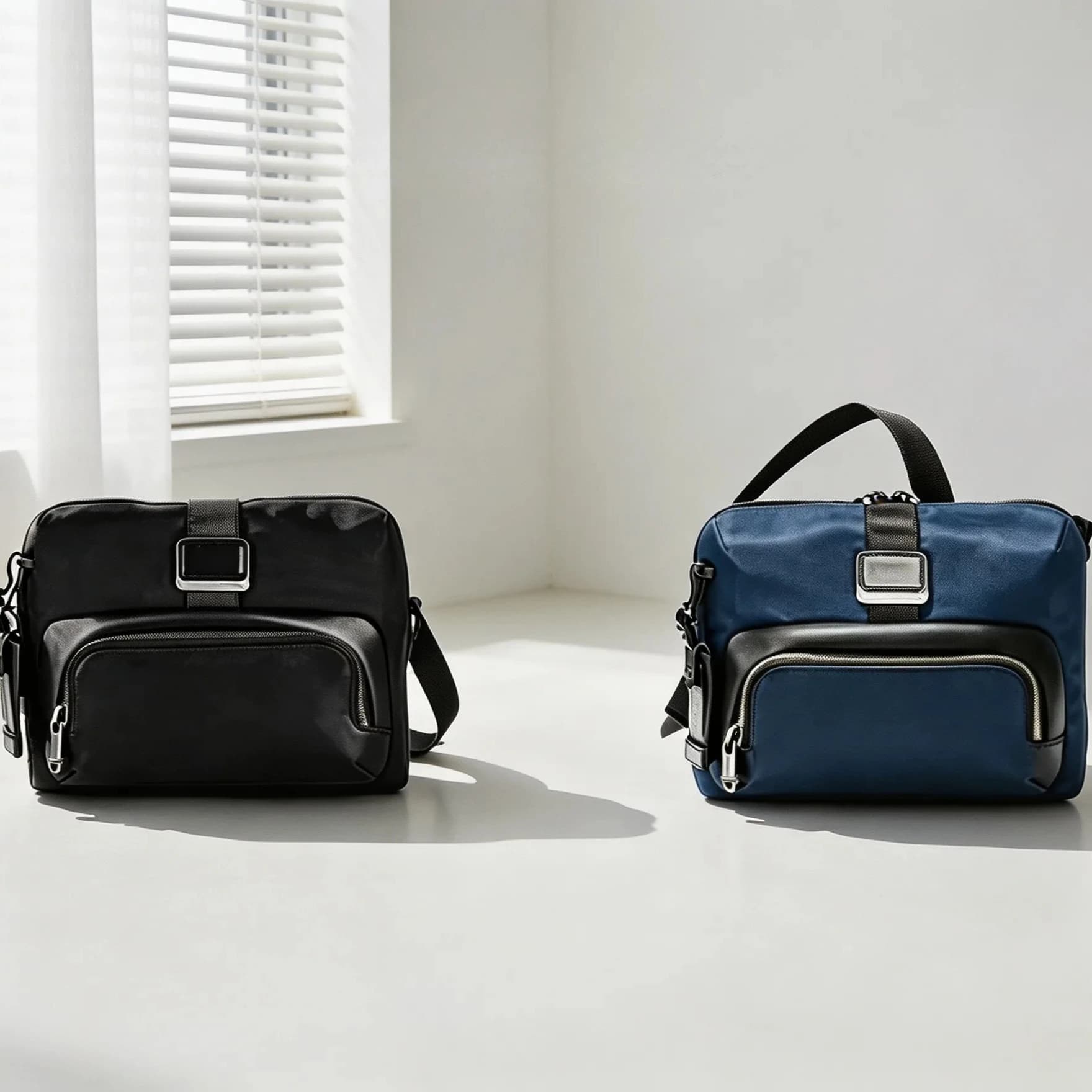 Men’s Abrasion‑Resistant Ballistic Nylon Messenger Bag, Water‑Resistant Crossbody Shoulder Bag for Travel