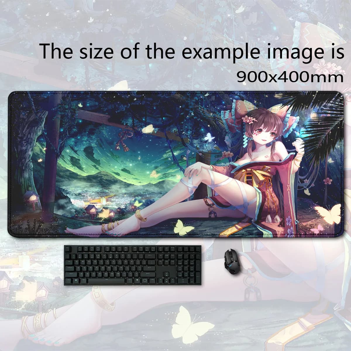 Anime Touhou Project mousepad Large Gaming teclado mouse pad LockEdge addensato tastiera del Computer tavolo tappetino da scrivania muslimc.