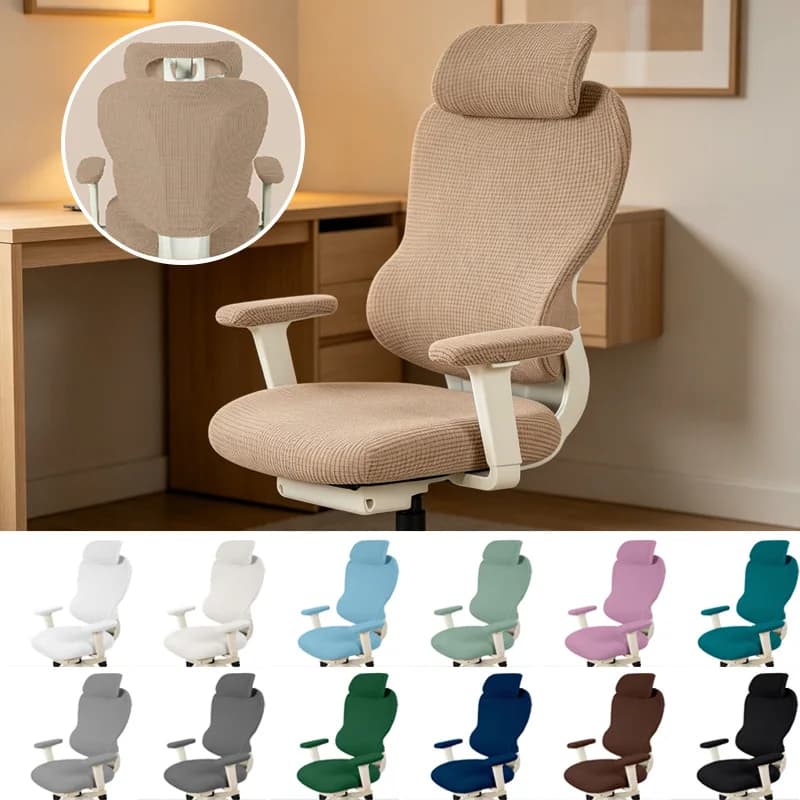 Set di 1 Coprisedile Ergonomico per Sedia da Ufficio e Gaming, Stile Moderno e Semplice in Tessuto di Poliestere