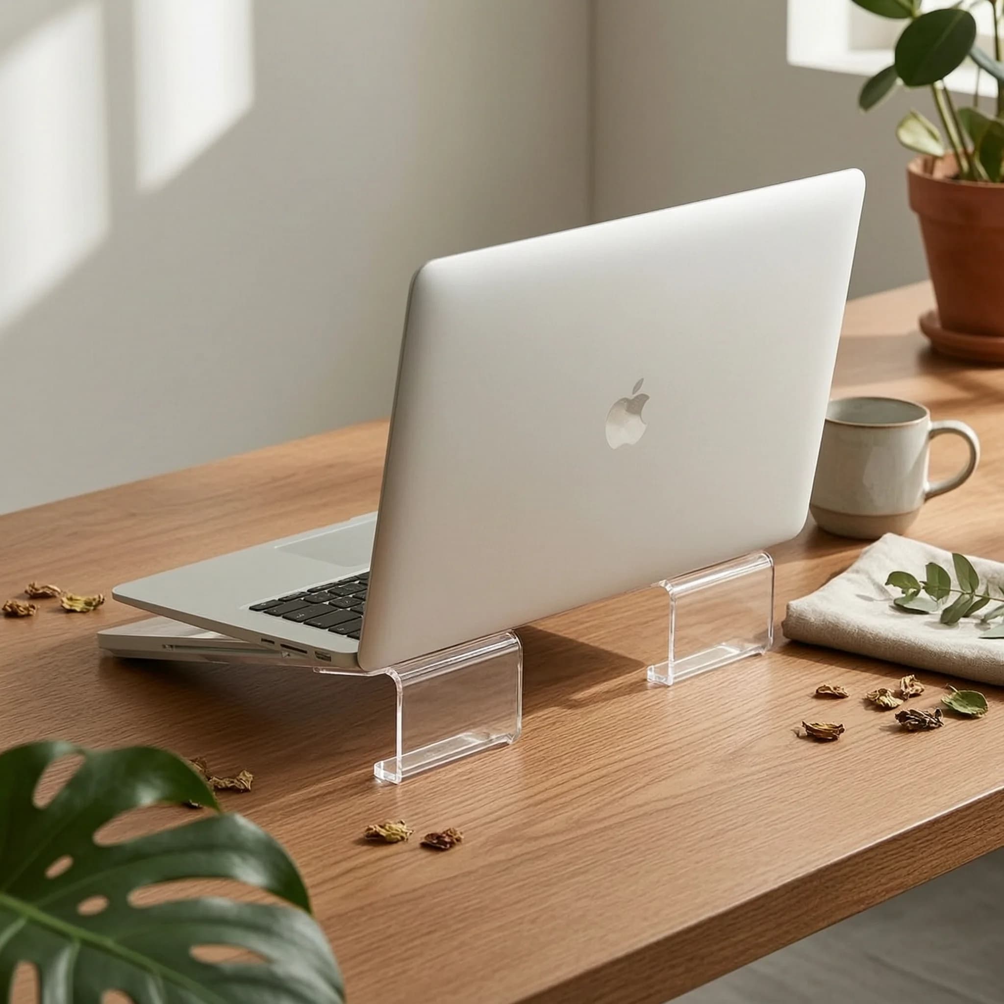 Acrylic Laptop Stand Minimalist Vented Laptop Stand Desk Accessory unobstructedFrame Easy to Clean