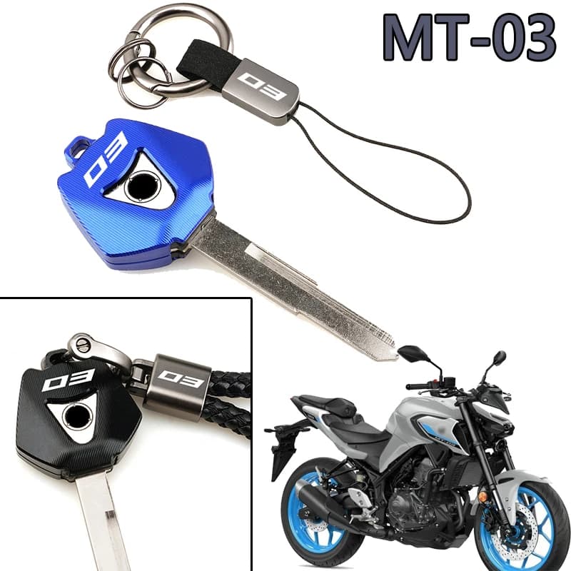 2026 New high quality CNC Motorcycle Accessories Key Cover Case Shell Keychain Key Holder Laser engraving For Yamaha MT03 MT-03