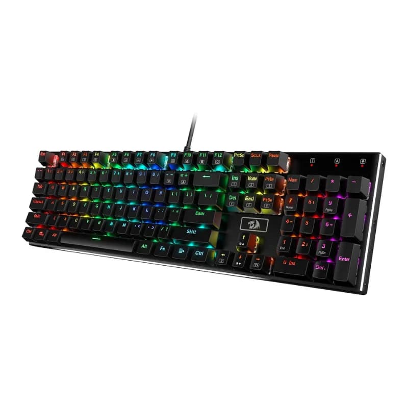 Redragon K556 RGB retroilluminato a LED cablato 104 tasti Schiume fonoassorbenti hot-swap Tastiera da gioco meccanica