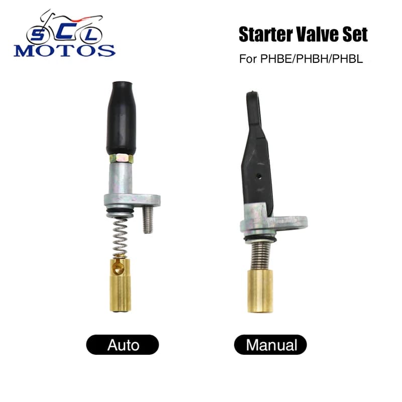 Sclmotos- Set valvola di avviamento gruppo starter manuale/automatico per Dellorto PHBE PHBH PHBL 125 PK carburatore moto Carb