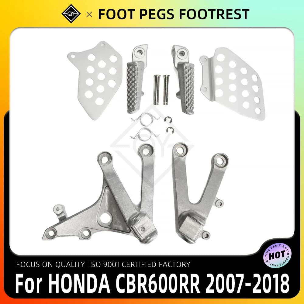 LQYL Moto Anteriore Poggiapiedi Pedane Set Per Honda CBR600RR CBR600 RR 2007 2008 2009 2010 2011 2012 2013 2014 2015 2016-2018