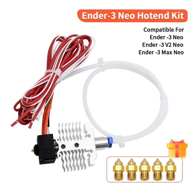 Kit Hotend assemblato per Ender3 V2 Neo Ender 3 Max Neo Ender-3 Neo Stampante 3D Hotend Dissipatore di calore Blocco riscaldato Gola Calzino in silicone