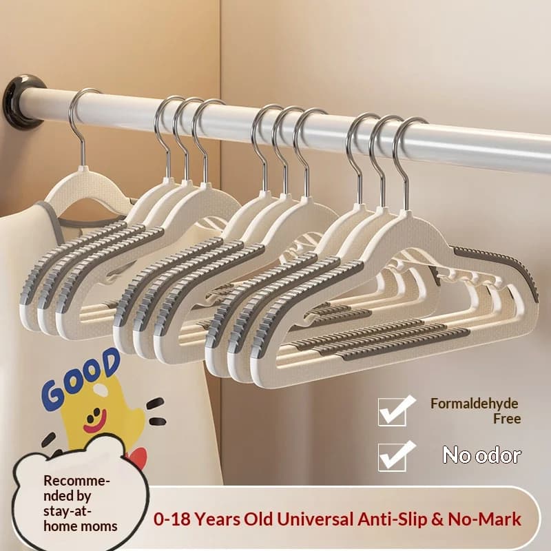 Non-Slip Thickened Kids Hangers Seamless Baby Infant Clothes Drying Rack Home Plastic Wardrobe Hanger for Children
