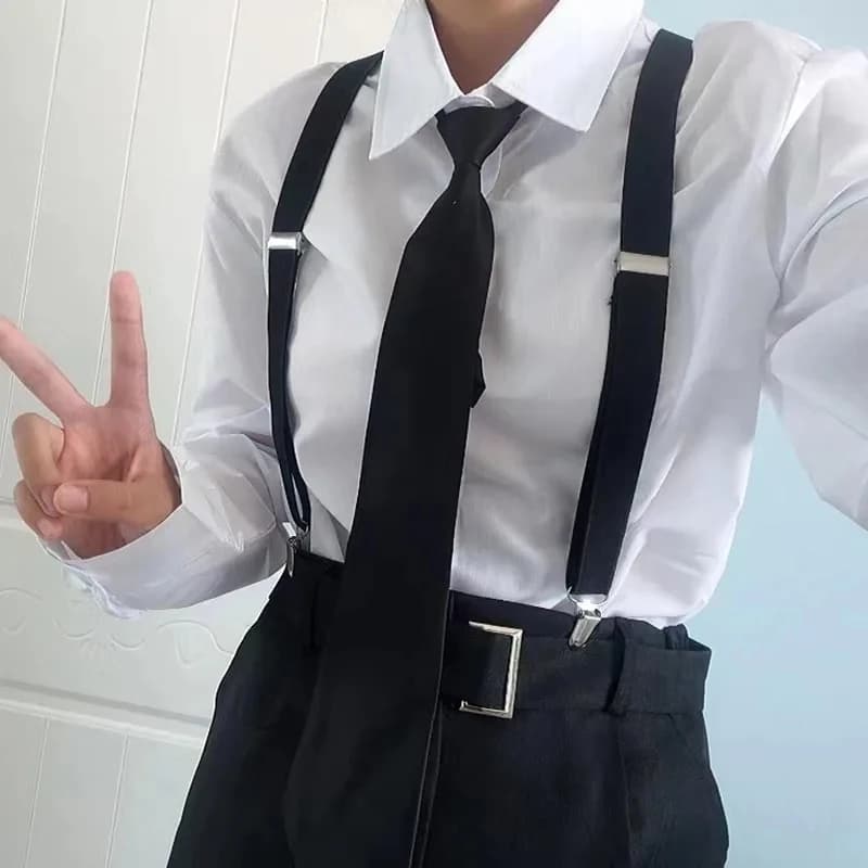 Costume Cosplay Nakajima Atsushi con Camicia e Pantaloni, Set Completo con Parrucca per Comic Con