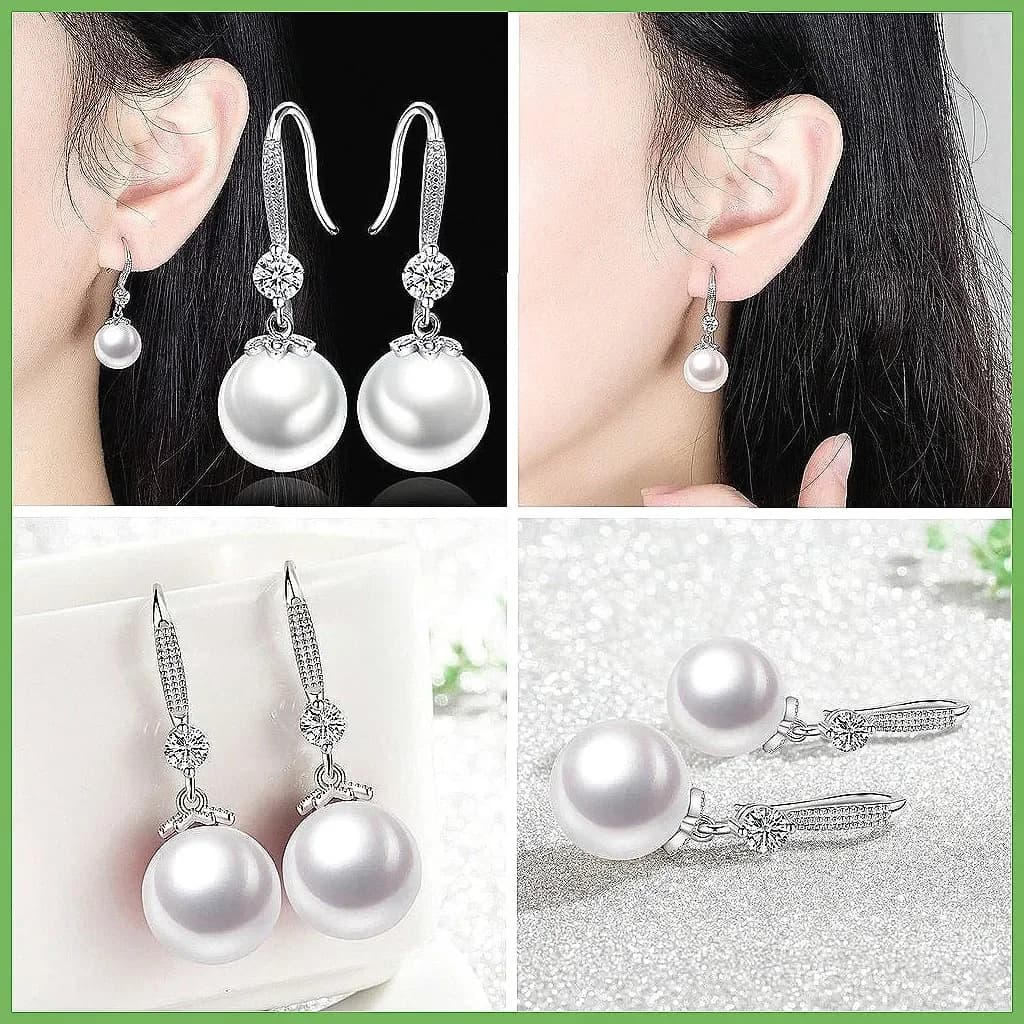 Elegant Pearl Earrings for Women, Korean Style Imitation Pearl Ear Hooks, Dainty and Versatile Light Luxury Ear Accessories