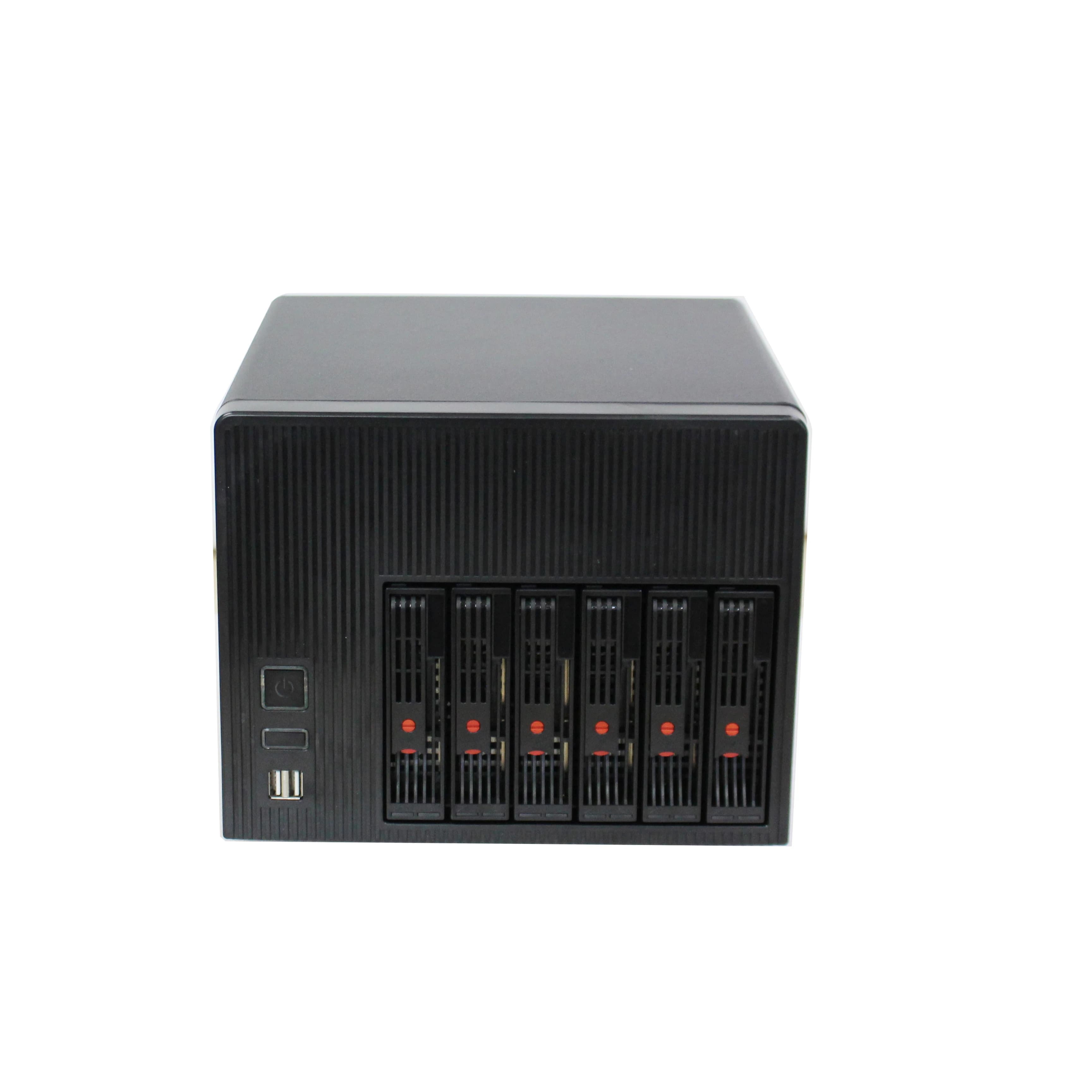 Case NAS Mini ITX a 6 Bay per Archiviazione di Rete, Case per Dischi Rigidi da 3.5'' per AI Storage