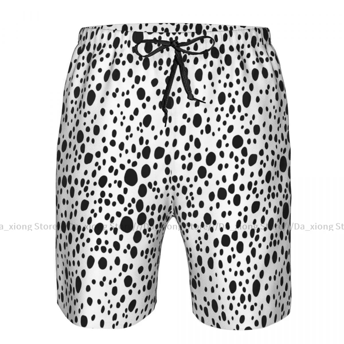 Men Beach Short Quick-drying Swimming Trunk Abstract Dalmatian Pattern Swimwear Swimsuit Bathing Shorts