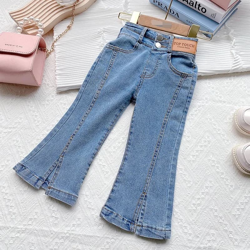 Nuovi pantaloni in denim da ragazza primavera e autunno nuova versione coreana di pantaloni spoofed in denim per bambini pantaloni da ragazza straniera alla moda