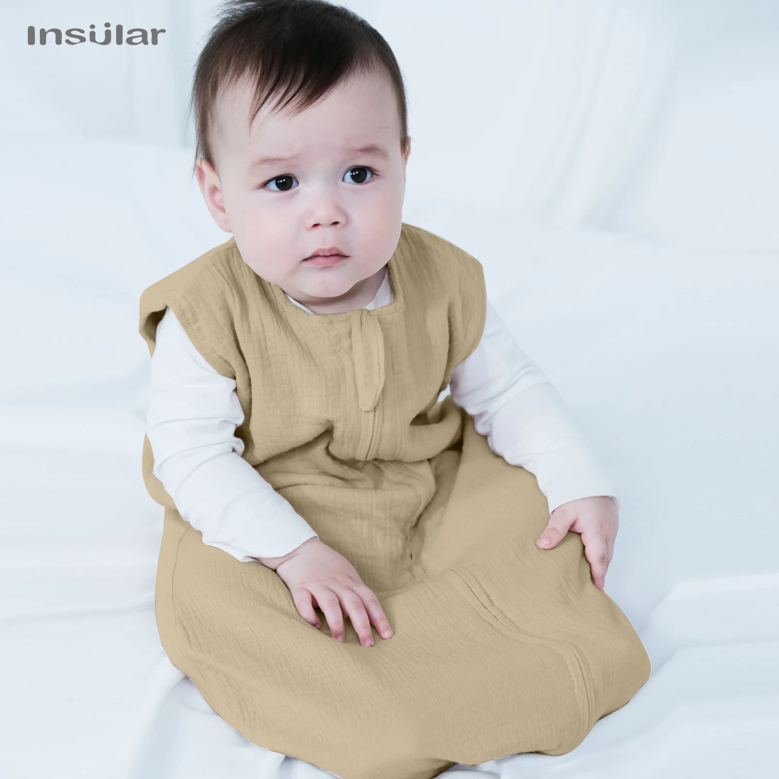 Mussola cotone bambino gilet senza maniche sacco a pelo bambini pigiama Anti-calci bozzolo busta neonato sacco a pelo biancheria da letto per 0-18 M