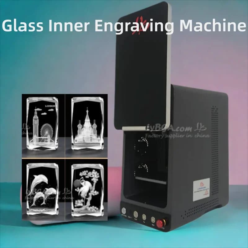 Type Closed LY 5W Glass UV Crystal Laser Marking Machine For Laser Engraving Specific Air Cooling UV Purple Light 70x70 MM/110x110 MM