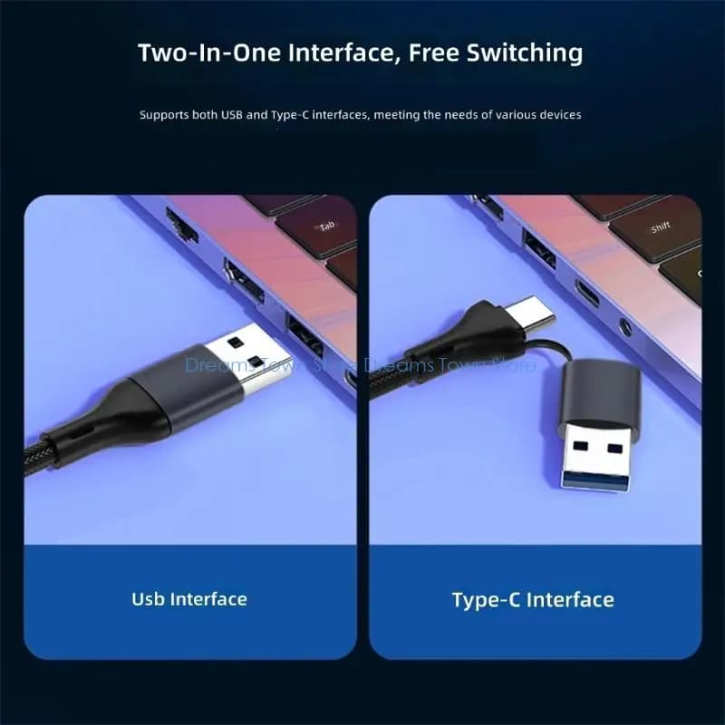 HX6A Double Connectors Card Reader Adapters USB A and USB C for Memory Cards USB3.0