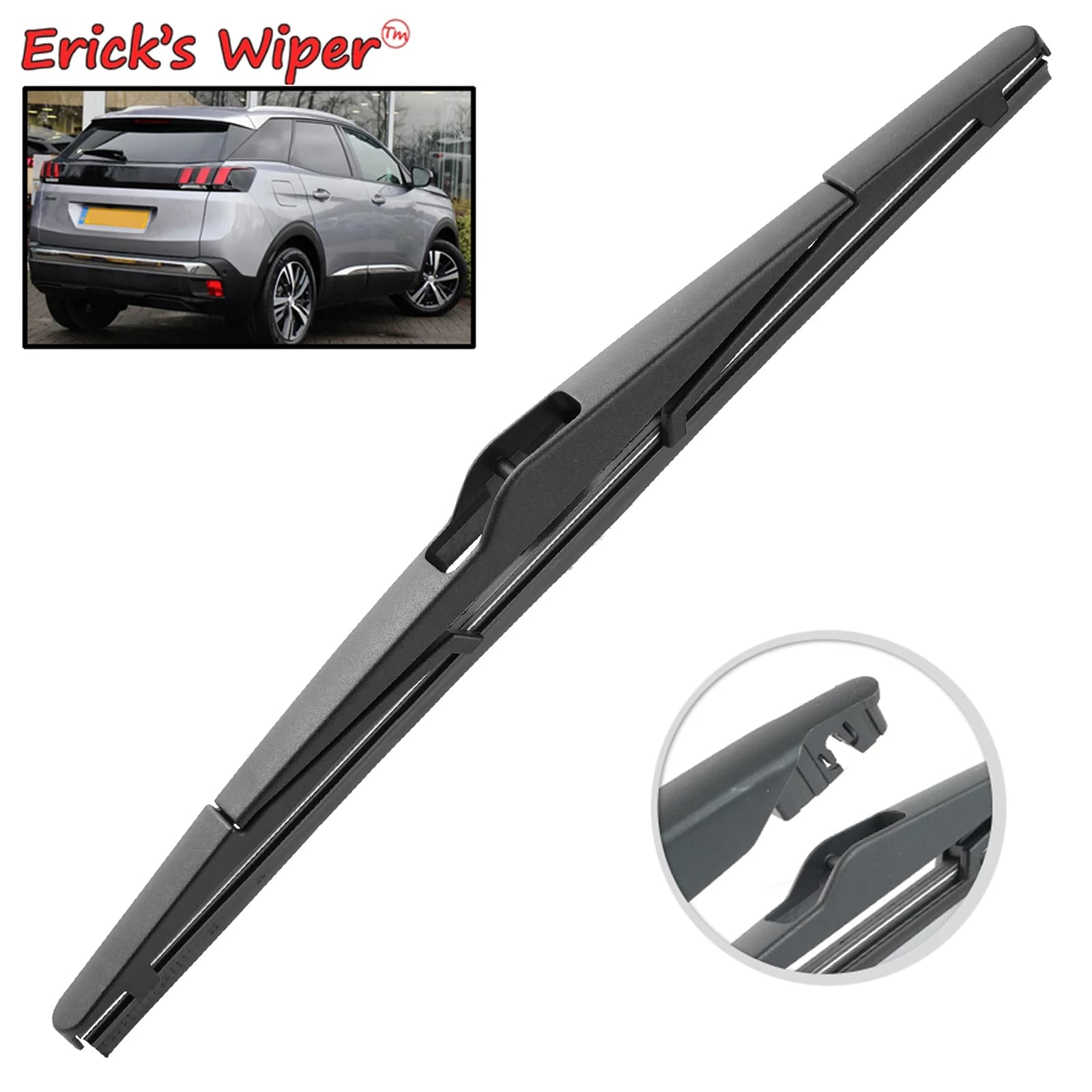 Erick's Tergicristallo 12 "Spazzola Tergicristallo Posteriore Per Peugeot 3008 Mk2 2017 - 2023 Parabrezza Parabrezza Pulito Portellone Finestra Auto Spazzola Pioggia