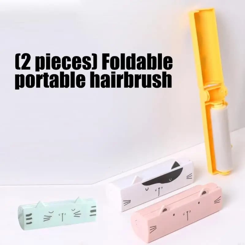 Rullo per pelucchi pieghevole da 2 pezzi con rullo per peli alto adesivo per vestiti divano tappeto rimozione peli animali