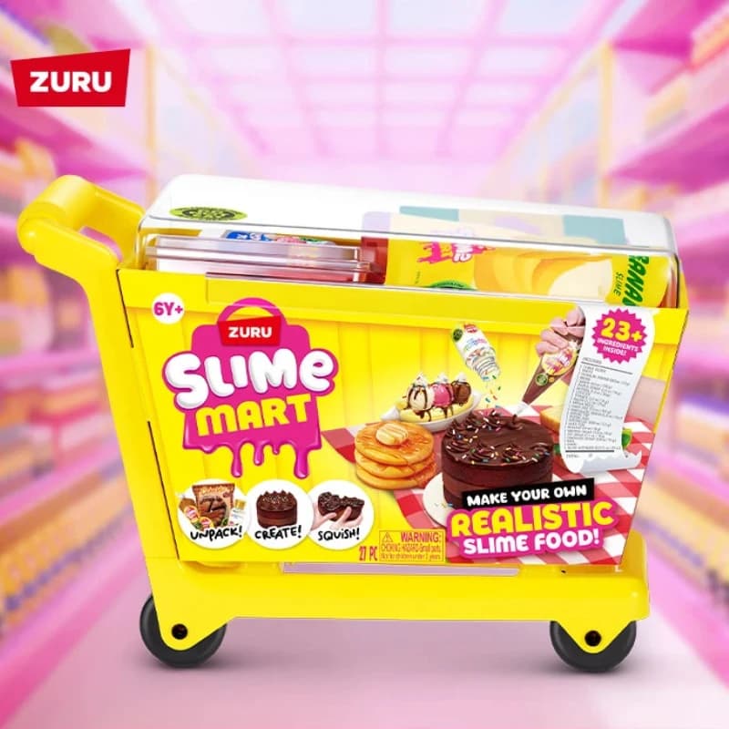 Zuru Slime Mart Make Your Own Realistic Slime Food Shopping Cart Kit Soft Scented Stress Relief Relaxing Squeeze Diy Toy