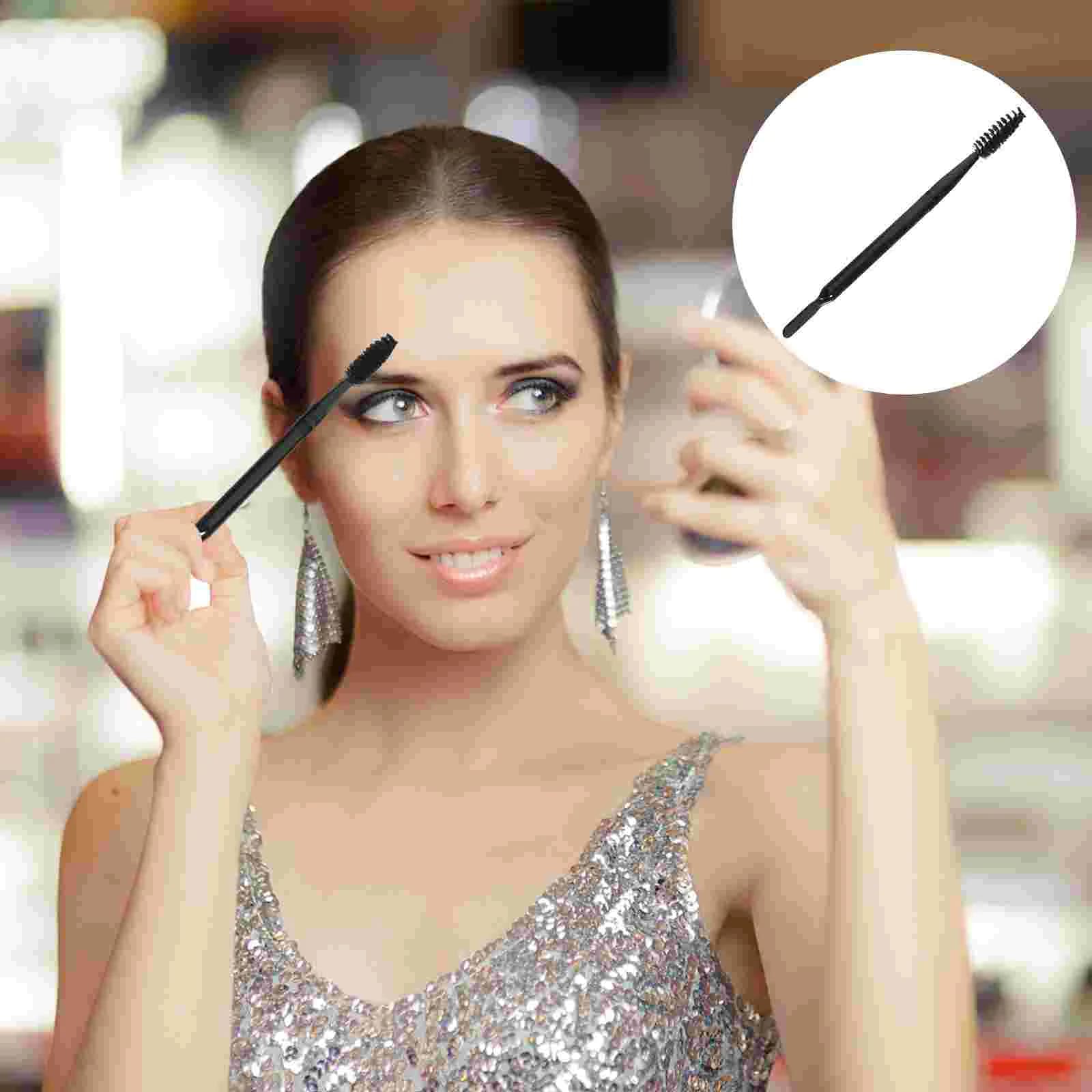 Professional Beauty Makeup Brush for Eyebrow Eyebrow Tools for Light Portable Mascara Eyelashes Premium Wooden Handle