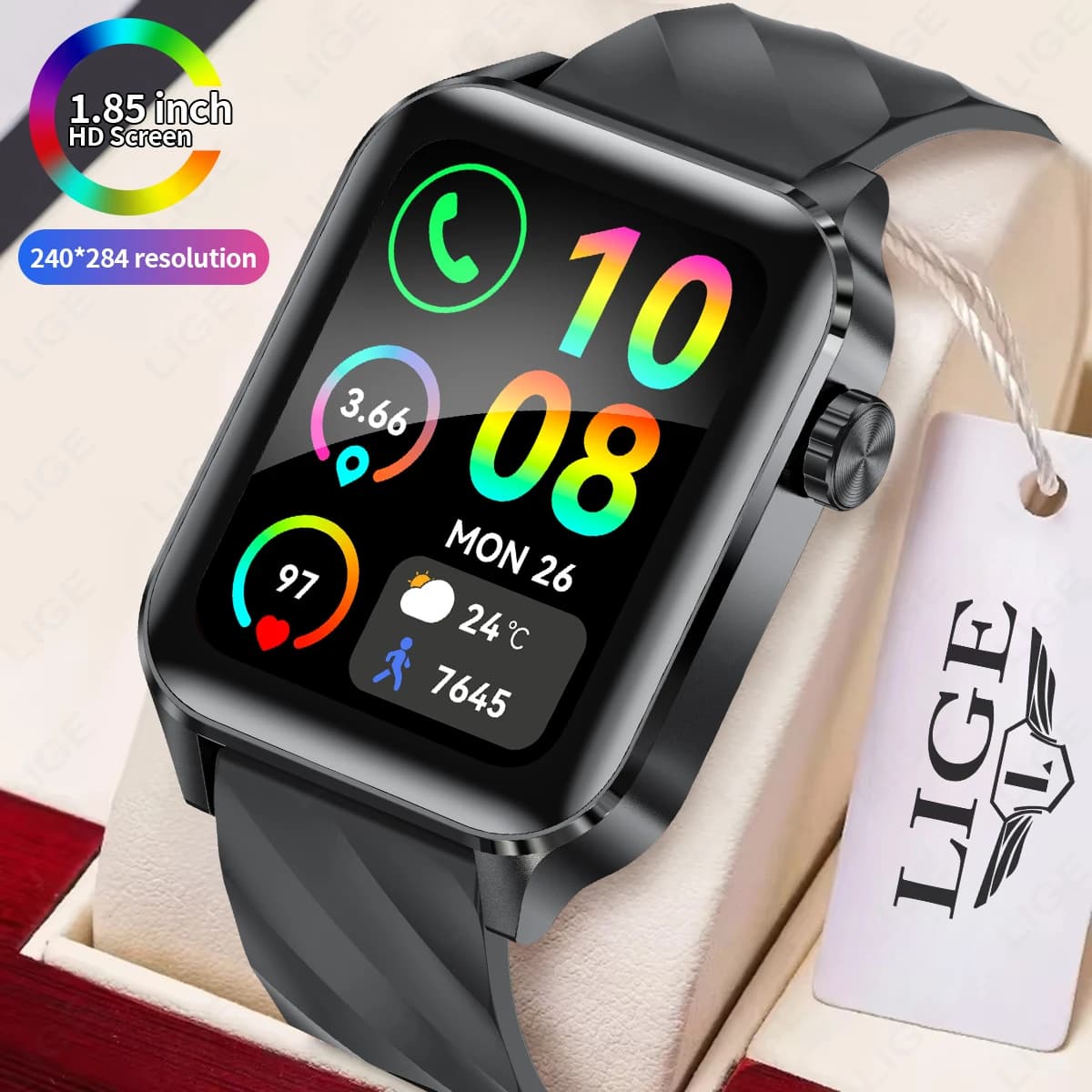 LIGE Nuovo Smartwatch con Chiamata Bluetooth, Orologio da Polso per Donne, Orologio Sportivo e Fitness, Impermeabile IP68 per Telefoni Android e iOS