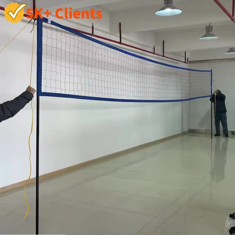 Reti da pallavolo multifunzionali con fornitura diretta in fabbrica Rete da allenamento per pallavolo portatile, rete da badminton e pallavolo all'aperto