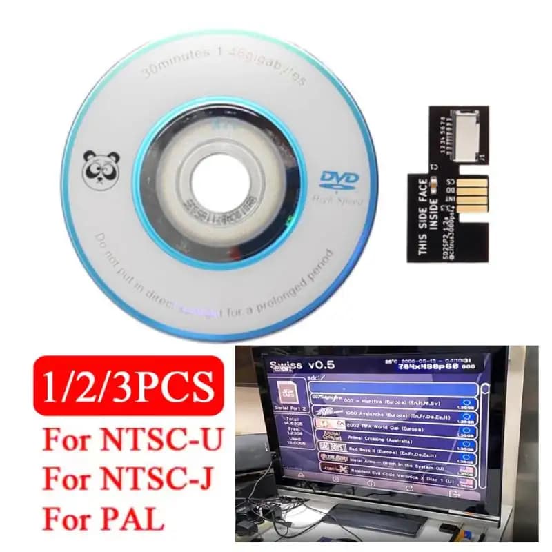 Adattatore SD2SP2 Lettore di Schede TF Sostitutivo + Disco di Avvio Swiss Mini DVD per Nintendo Gamecube NTSC-U/NTSC-J/PAL Accessori per Giochi