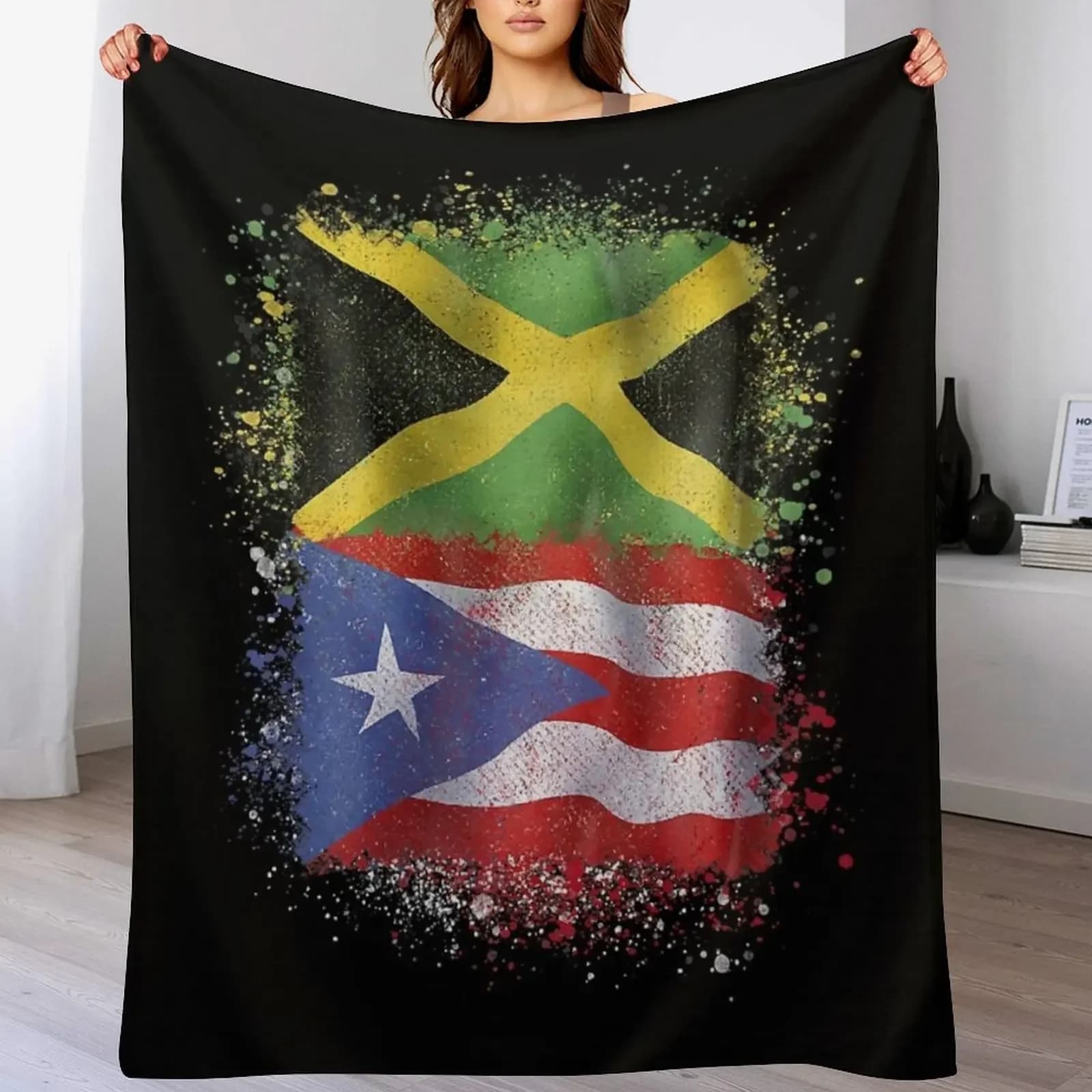 Jamaican love shooting blanket Puerto Rican stuffed for soft Scottish sleeping bags of Halloween