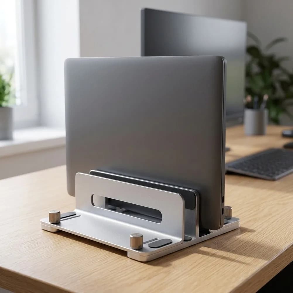 Vertical Laptop Stand Aluminum Adjustable for MacBook 13 14 15 16 Inch Laptops 16 15 5 cm Lightweight Desktop Holder